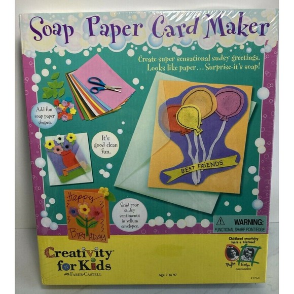 Christmas Gift Paper Soap Card Maker Kit Creativity for Kids  Sudsy greetings - Picture 1 of 3